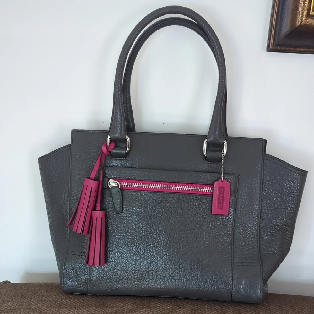 Coach Legacy Candance Gray Leather Satchel Bag